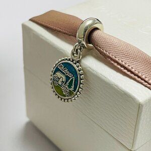 Pandora Michigan Exclusive Dangle Charm Pendant Travel S925 Silver Jewelry